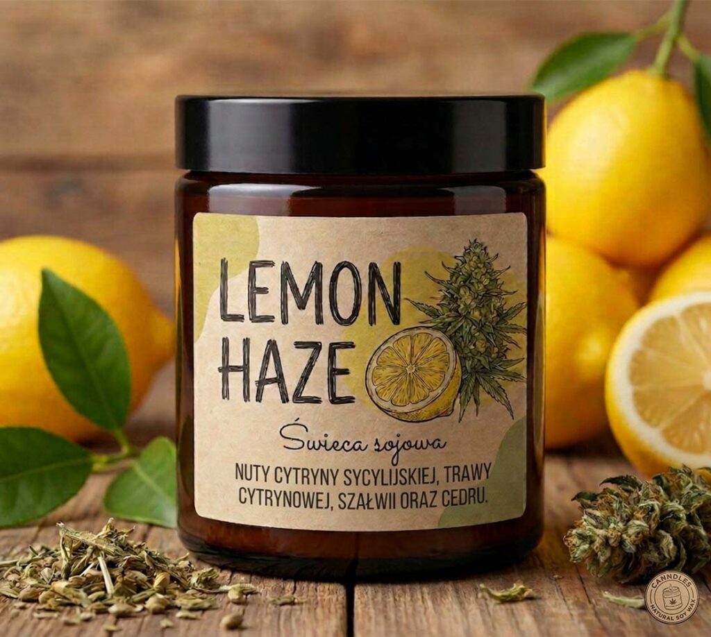 LEMON HAZE Naturalna świeca sojowa